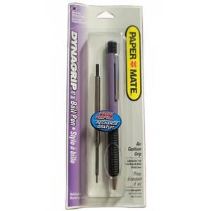 Vintage Paper Mate Dynagrip RT30 Ball Pen – Purple Grip, Black Ink, Refill - USA